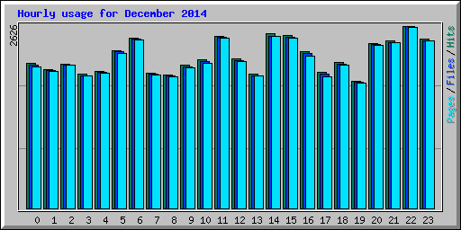 Hourly usage for December 2014